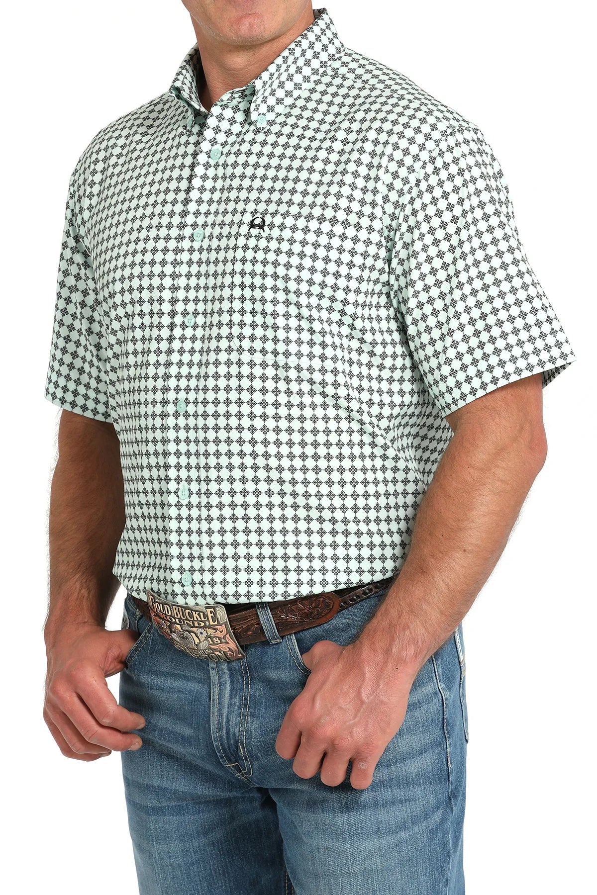 Cinch  Men's S/S Arenaflex Light Blue MTW1704159