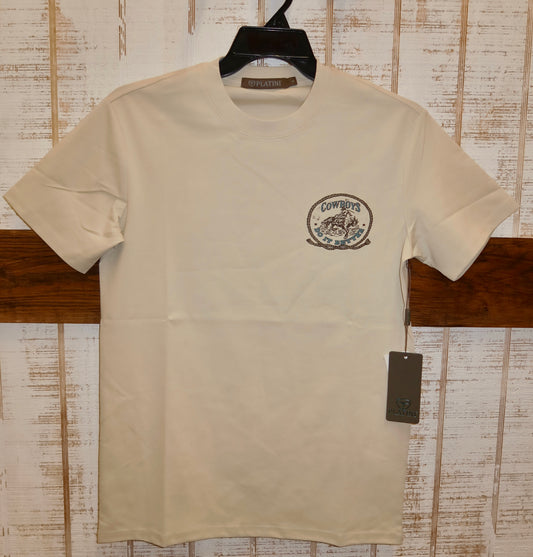 Platini Men’s “cowboys do it better” T-Shirt Beige