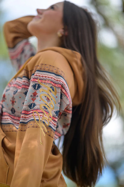 Hooey Women’s "Legendary Hoody" Tan W/Thunderbird Pattern