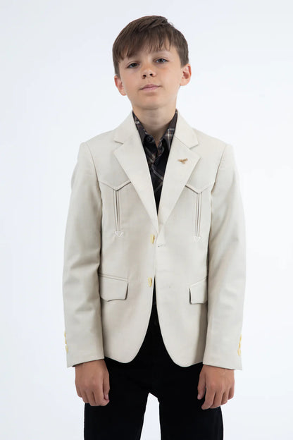 Platini Boy’s Western Beige Blazer