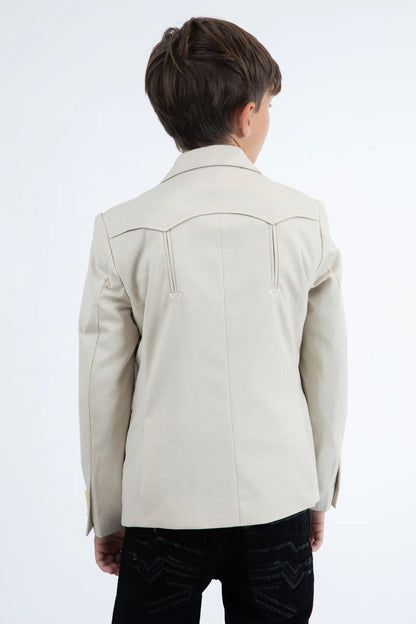 Platini Boy’s Western Beige Blazer