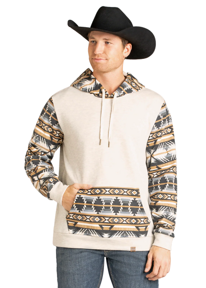 Rock&Roll Men’s Aztec Accented Hoodie