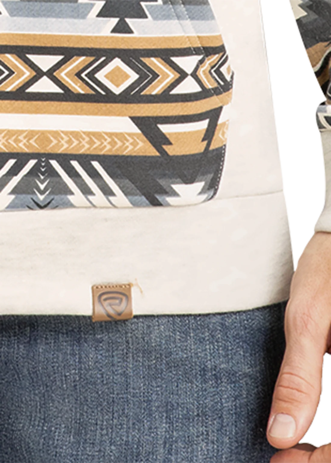 Rock&Roll Men’s Aztec Accented Hoodie