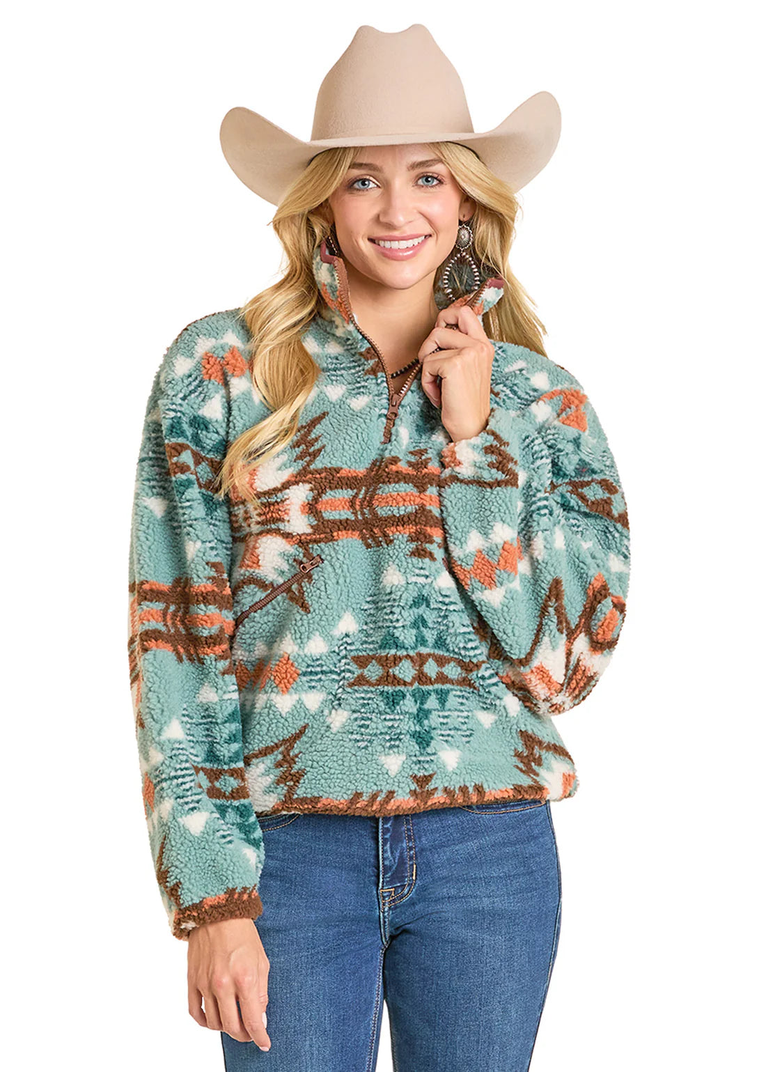 Rock&Roll Women’s Aztec Stillwater Sherpa Pullover