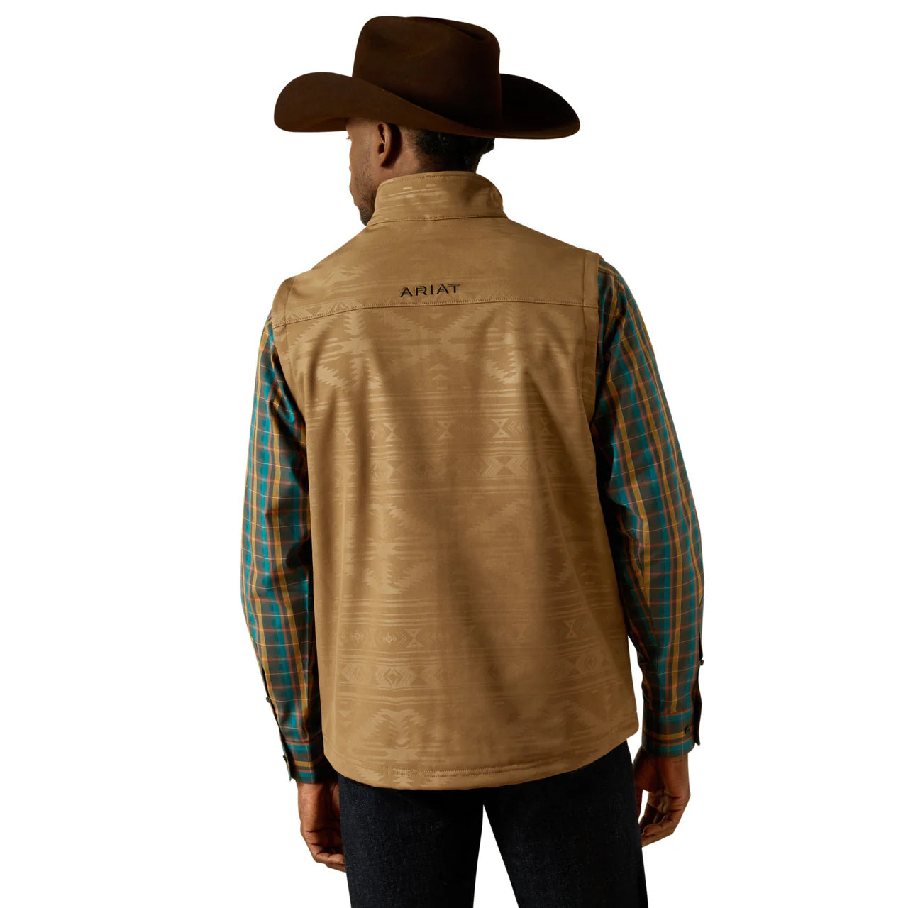 Ariat Men's Vernon Softshell Khaki Southwest Vest 10062391