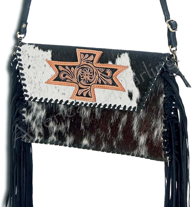 American Darling Small Crossbody Messenger Bag ADBGD106BRWBR