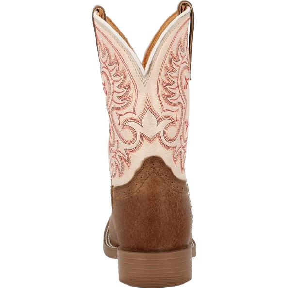 Durango Little Girl's Shyloh Metallic Peach & Tan Western Boot DBT0253C