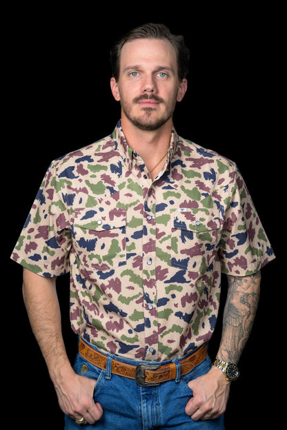 Ferrel Camo Men’s Short Sleeve Snap Shirt