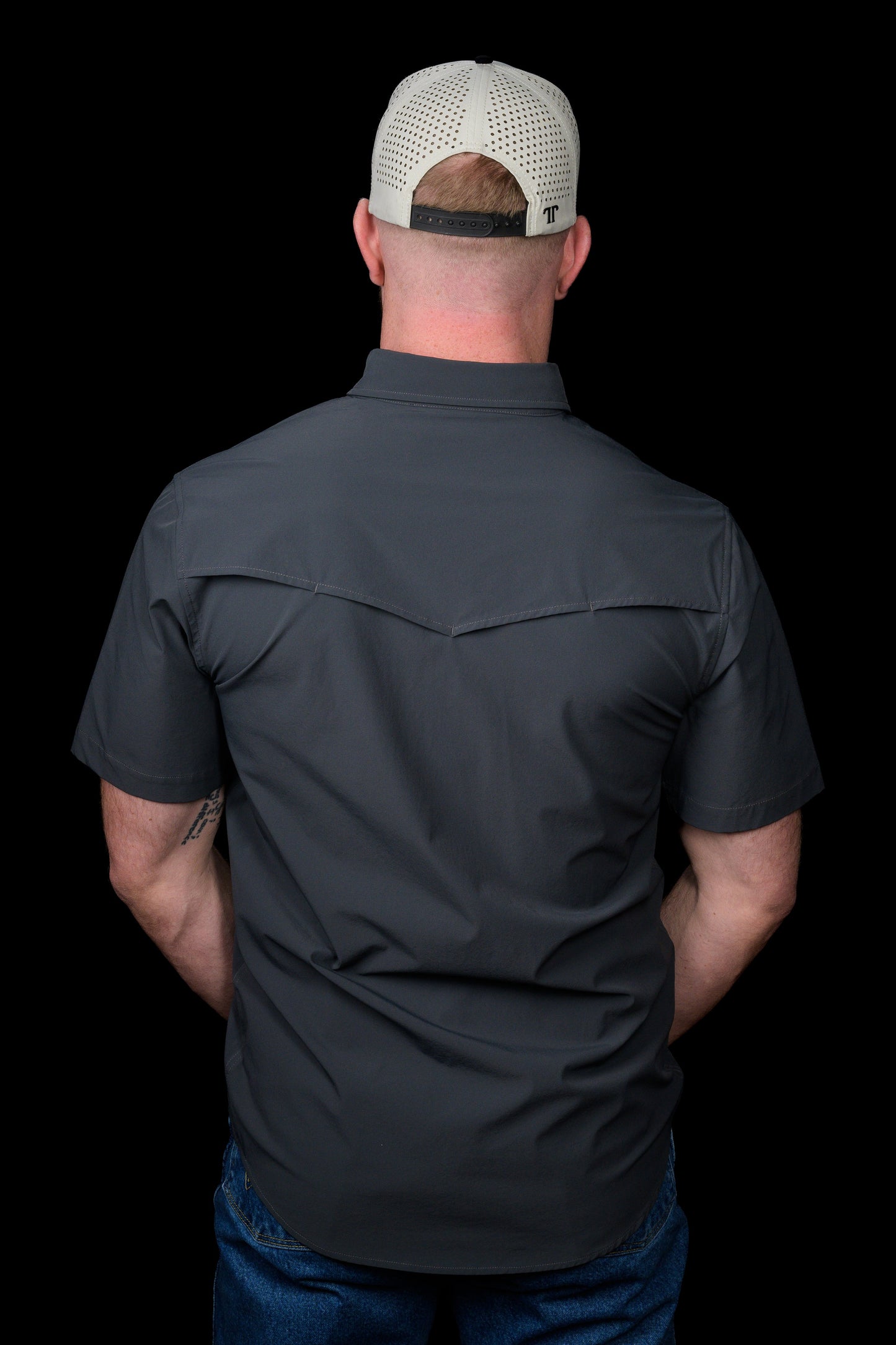 Ferrel Core Men’s Grey Short Sleeve Snap Shirt