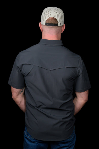 Ferrel Core Men’s Grey Short Sleeve Snap Shirt