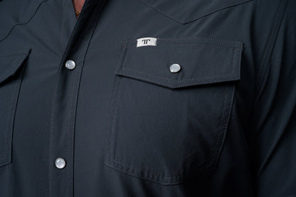 Ferrel Core Men’s Grey Short Sleeve Snap Shirt