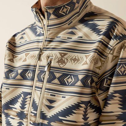 Ariat Men’s Logo Softshell Jacket White Pepper Southwest