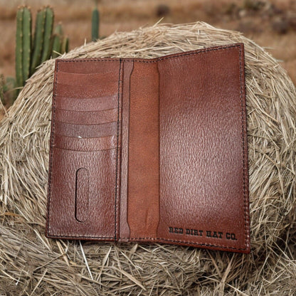 Red Dirt Hat Co Bifold Wallet Southwest Buffalo Inlay