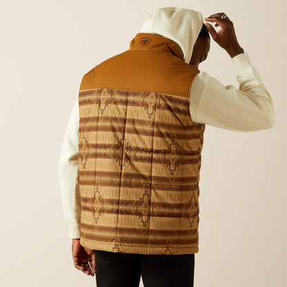 Ariat Men’s Crius Insulated Tonal Serape Almond Khaki Vest 10062900