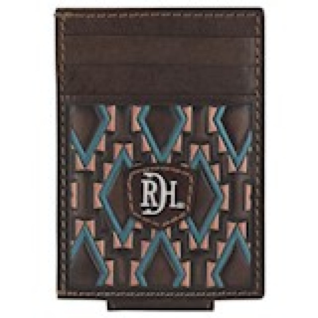 Red Dirt Hat Co Card Case W/Magnet Clip Southwest Diamond Pattern