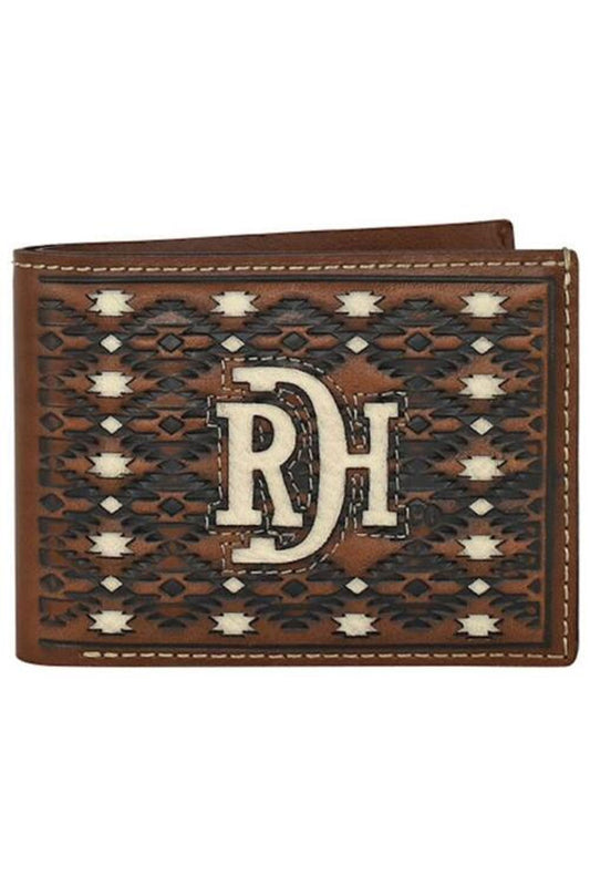 Red Dirt Hat Co Bifold Wallet Embossed W/Ivory Inlay