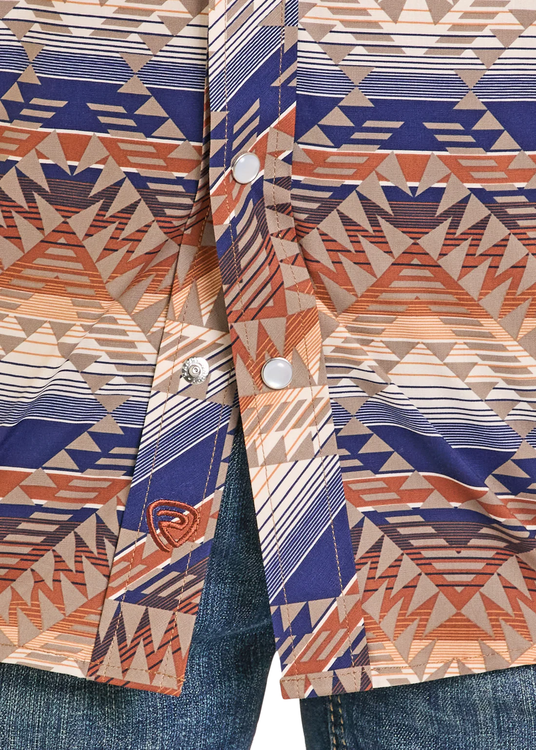 Rock&Roll boy’s Multi Aztec LS Snap Shirt