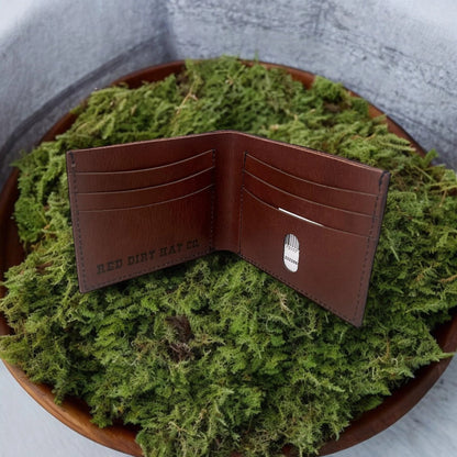 Red Dirt Hat Co Bifold Wallet Southwest Buffalo Inlay