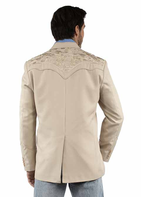 Scully Floral embroidered button front blazer