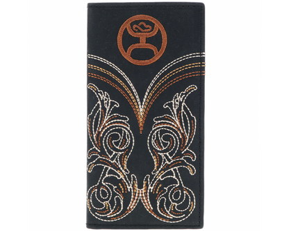 Hooey “Ranger” Rodeo Wallet Embroidered Black Leather