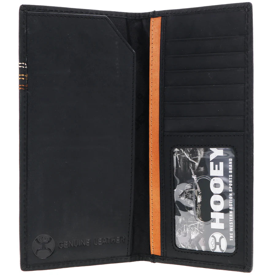 Hooey “Ranger” Rodeo Wallet Embroidered Black Leather