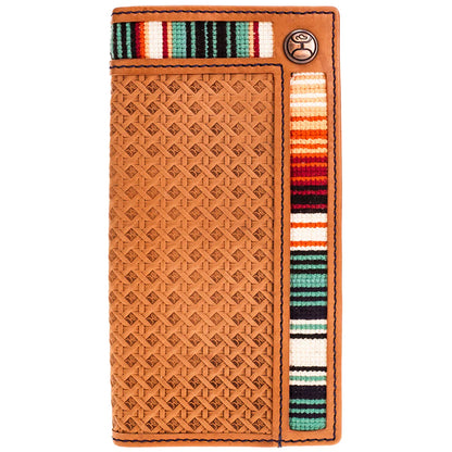 Hooey “Tarlo” Basket Weave Tan/Serape Rodeo Wallet
