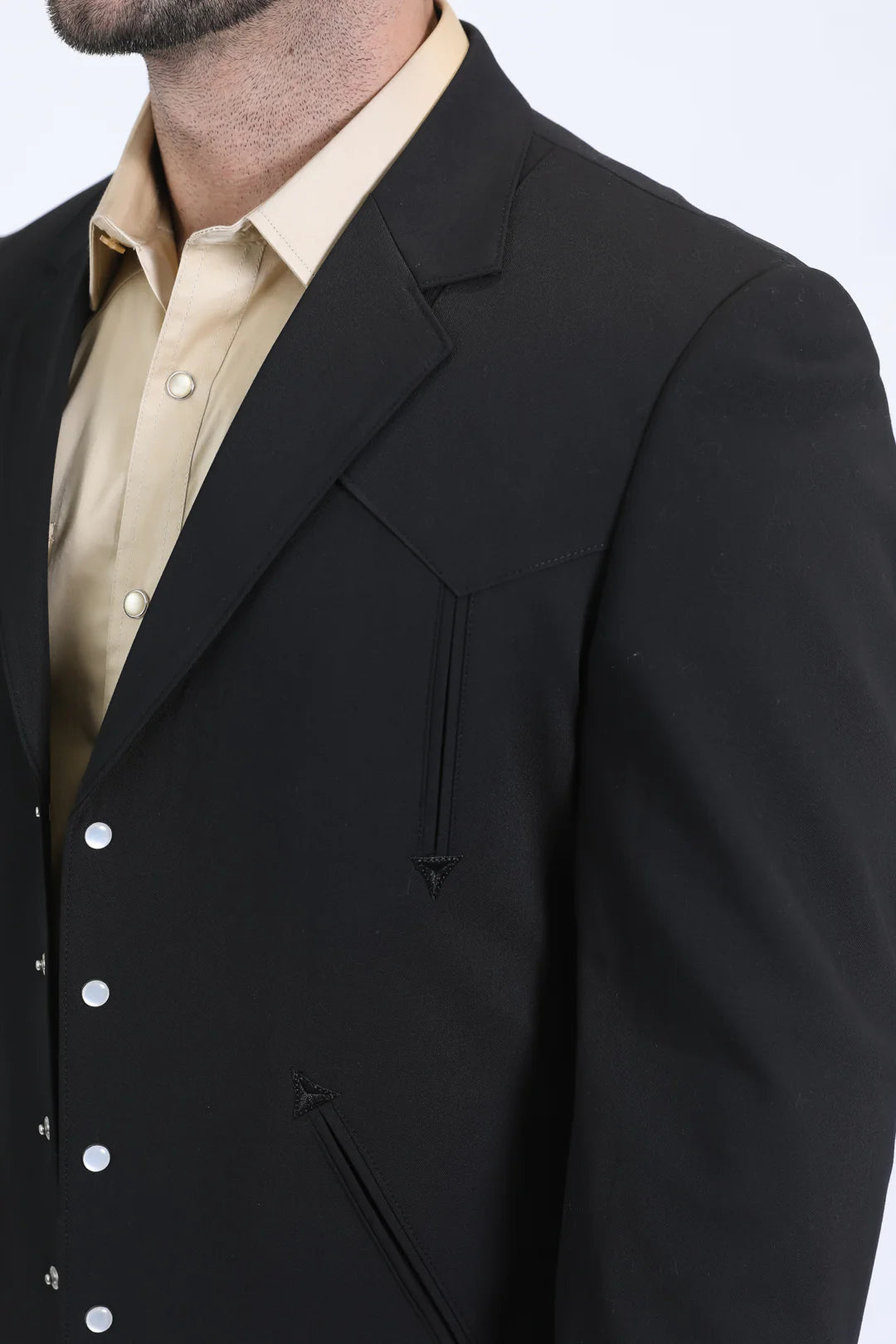Platini Men's Western Sport Black Suit WSS10771
