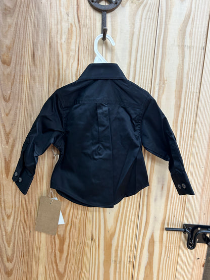 Platini Boys Black Button Up Shirt