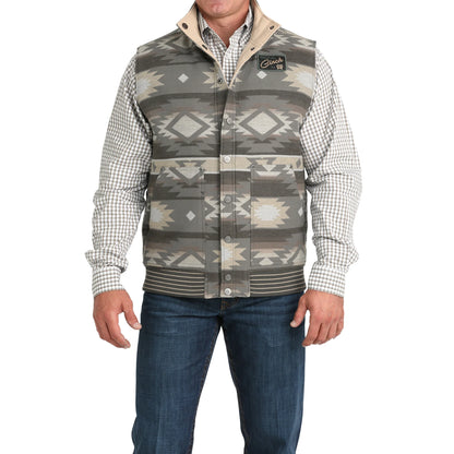 Cinch Western Vest Mens Reversible Canvas Quilted Olive MWV1910002