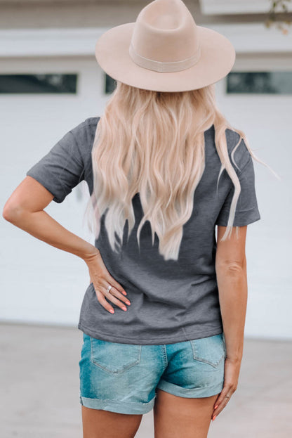 Gray “YALL” Western Boots Printed Tee Shirt