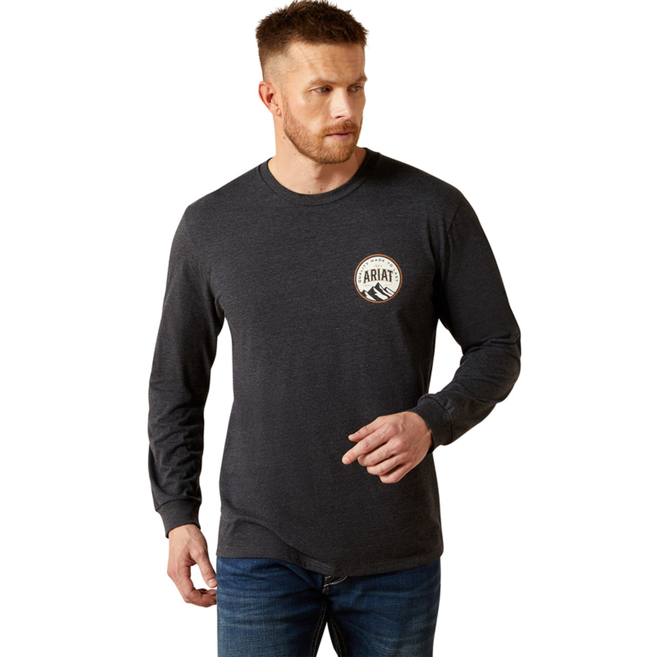 Ariat Circle A Charcoal Heather Men’s LS Shirt 10065903