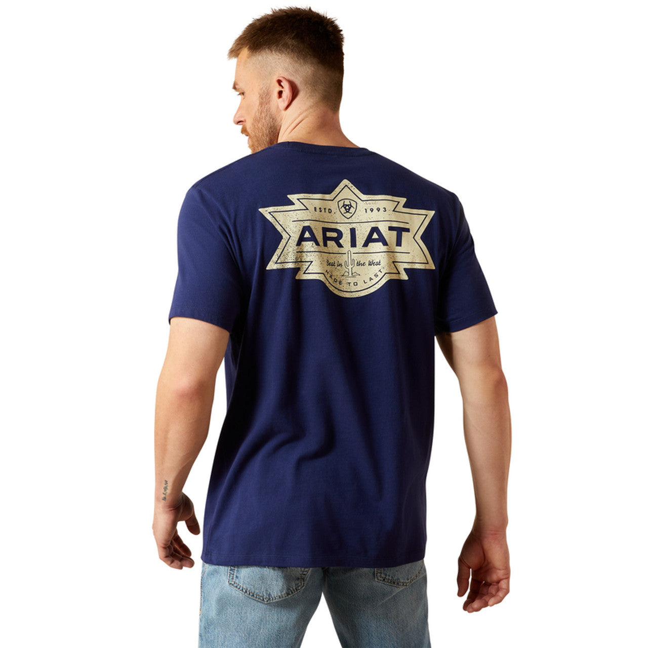 Ariat Mesa Motif Lockup Blue Men’s Tee 10065904