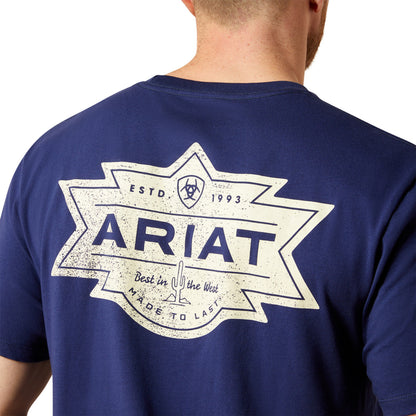 Ariat Mesa Motif Lockup Blue Men’s Tee 10065904