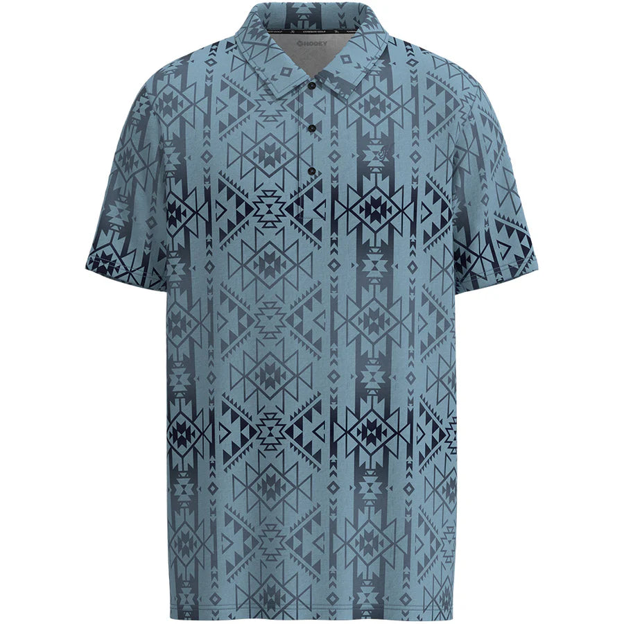 Hooey Men’s The Weekender Blue Aztec Polo HP034BLAZ