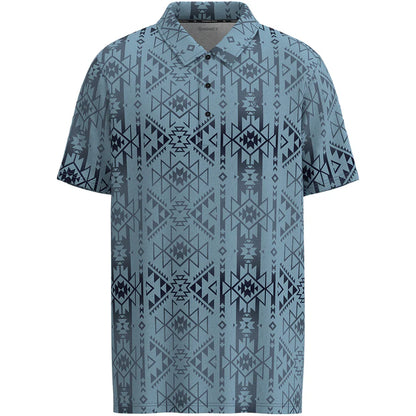 Hooey Men’s The Weekender Blue Aztec Polo HP034BLAZ