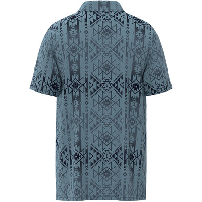 Hooey Men’s The Weekender Blue Aztec Polo HP034BLAZ