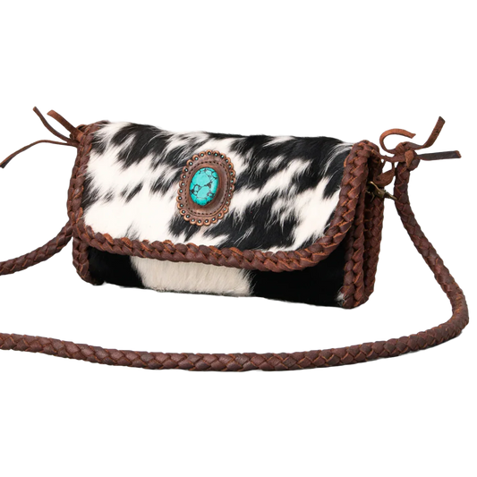AMERICAN DARLING WALLET HAIR ON GENUINE WESTERN LEATHER WOMEN BAG