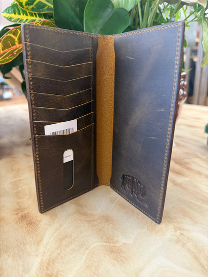 Red Dirt Hat Co Rodeo Wallet Distressed Leather