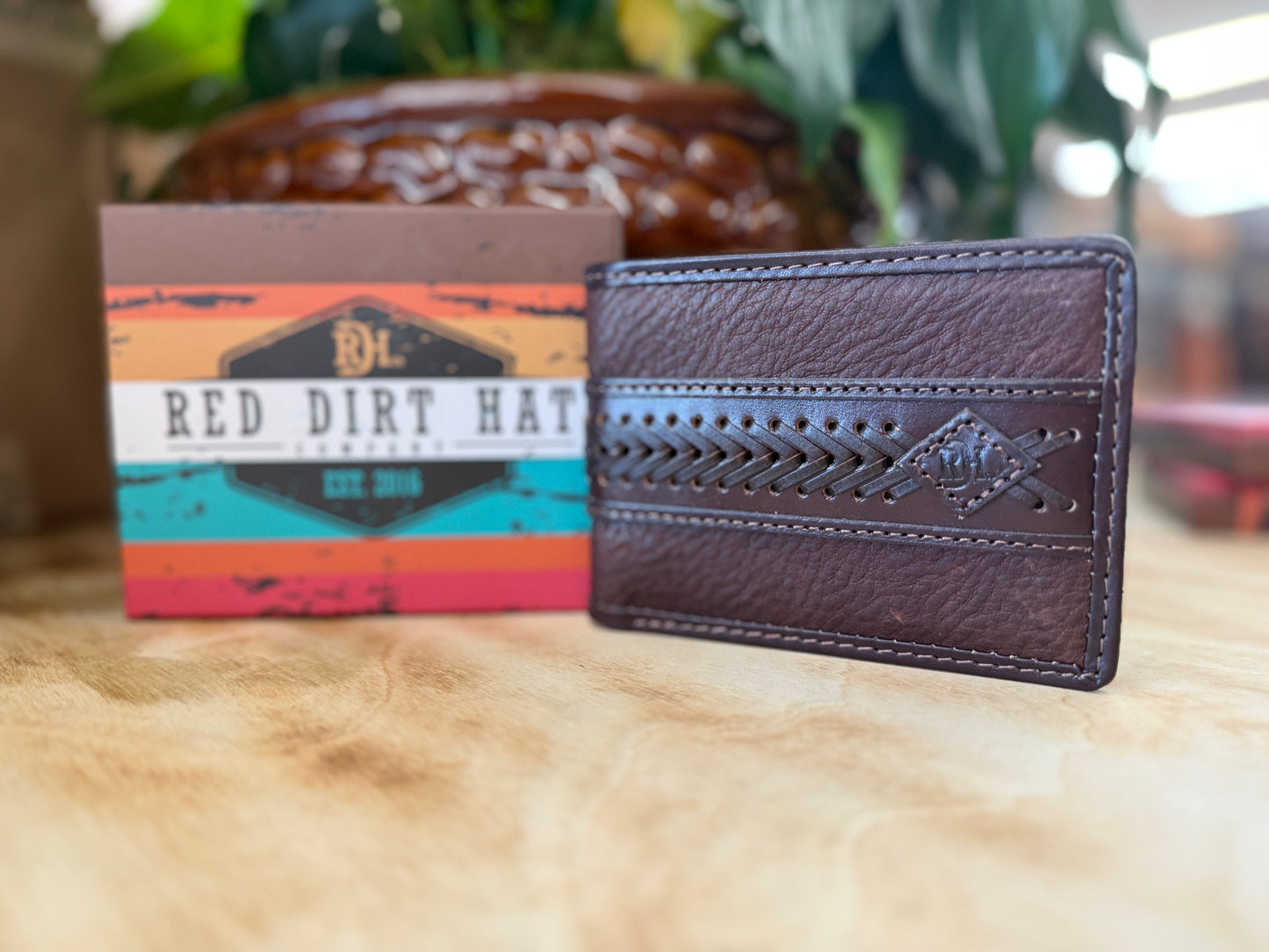 Red Dirt Hat Co Bifold Wallet Arrow Stitch