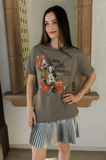 Rodeo Quincy He Owns The Cattle Women’s Tee