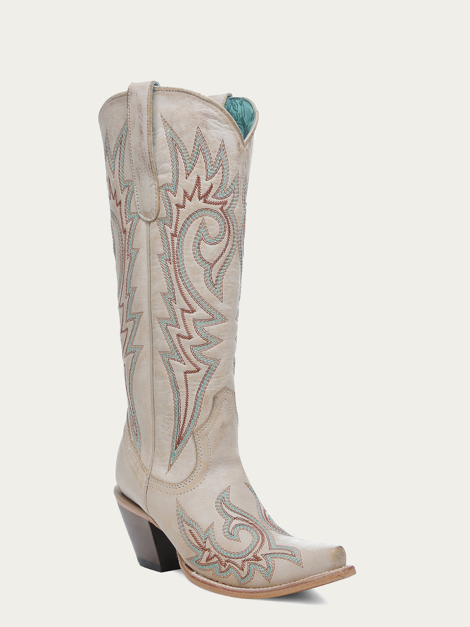 Corral Women’s Blue And Red Embroidery Bone Snip Toe Cowboy Boot Z5371