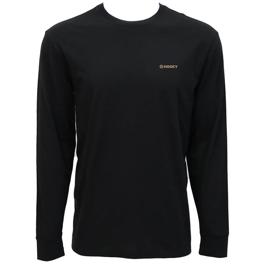 HOOEY "RANK RODEO" LONG SLEEVE T-SHIRT BLACK W/TAN LOGO