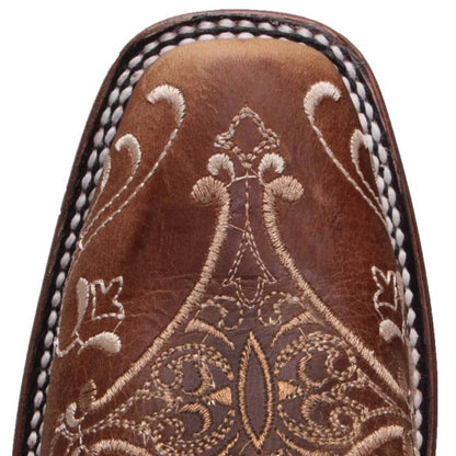 Circle G Womens Embroidered Tan Cowboy Boots
