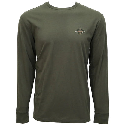 HOOEY "ELDORADO" LONG SLEEVE T-SHIRT GREEN W/TAN & WHITE LOGO