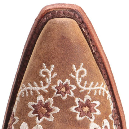 Circle G Womens Floral Embroidered Snip Toe Cowboy Boots
