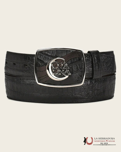 Cuadra Belt Caiman Lomo Belly Complete Black BC309