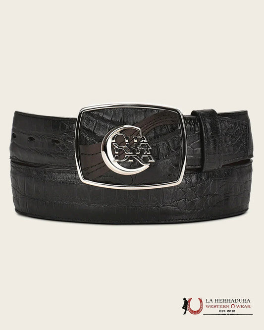 Cuadra Belt Caiman Lomo Belly Complete Black BC309