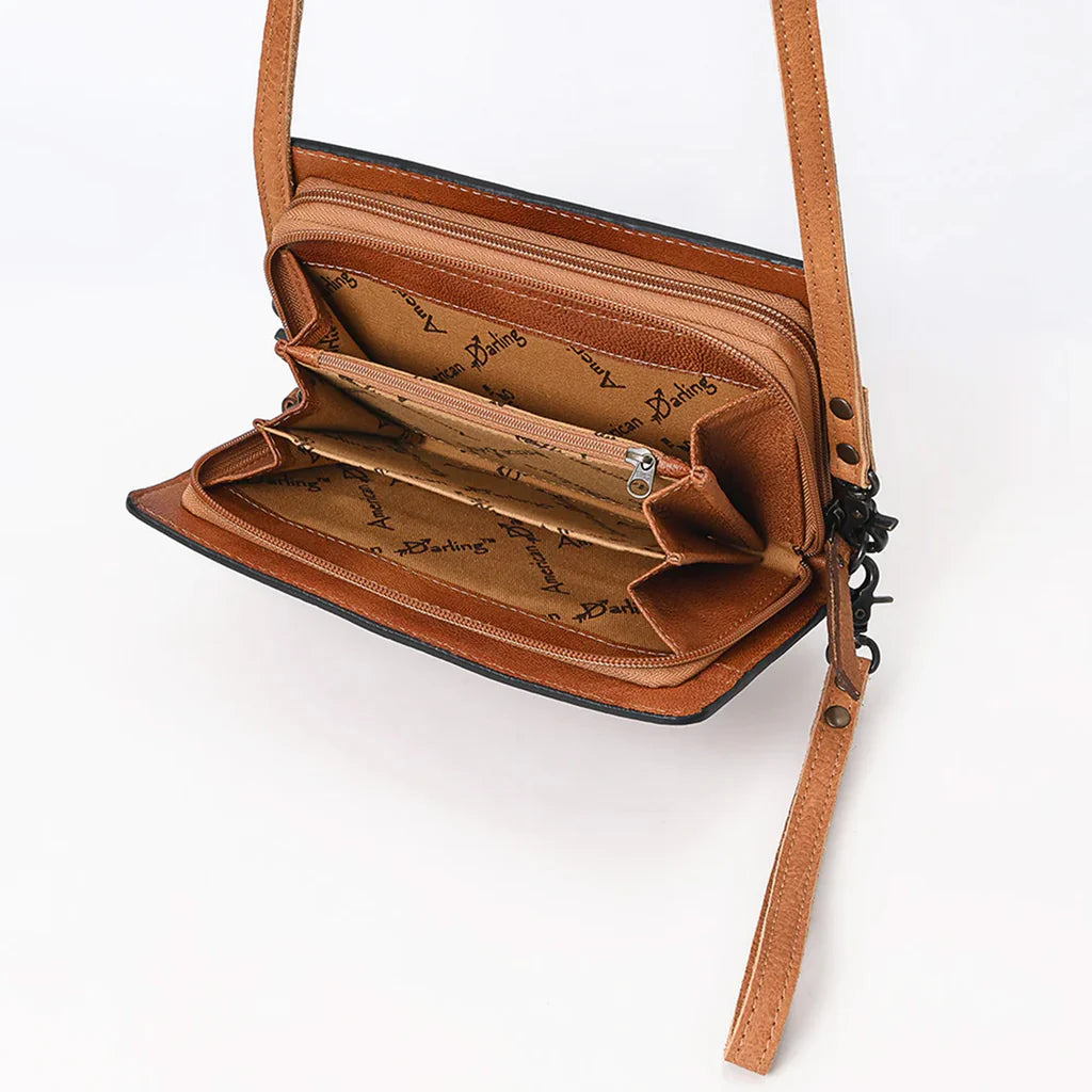 American Darling Genuine Western Leather Suede Crossbody