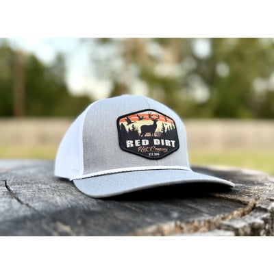 Red Dirt Hat Co Open Season Grey/White White Rope Cap