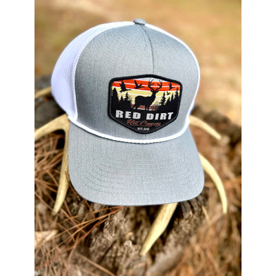 Red Dirt Hat Co Open Season Grey/White White Rope Cap